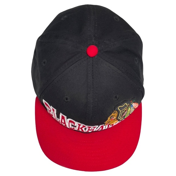 NEW ERA • Men’s Chicago Blackhawks Hockey NHL Black and Red Snapback Cap Hat - Picture 5 of 9